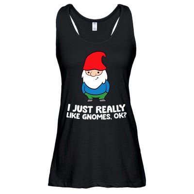 I Just Really Like Gnomes, Ok? Garden Gnome Premium Ladies Essential Flowy Tank