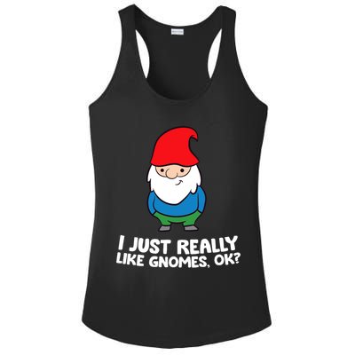 I Just Really Like Gnomes, Ok? Garden Gnome Premium Ladies PosiCharge Competitor Racerback Tank