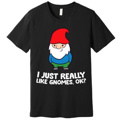 I Just Really Like Gnomes, Ok? Garden Gnome Premium Premium T-Shirt