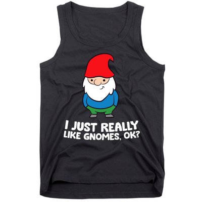 I Just Really Like Gnomes, Ok? Garden Gnome Premium Tank Top