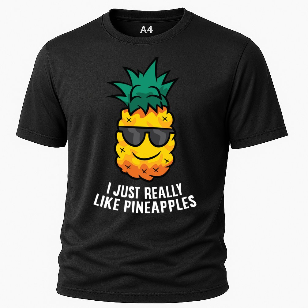 I Just Really Like Pineapples Cute Pineapple Summer Funny Gift Performance Shirt