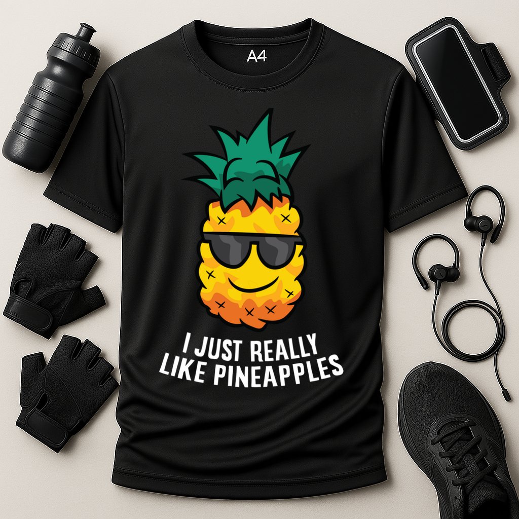 I Just Really Like Pineapples Cute Pineapple Summer Funny Gift Performance Shirt