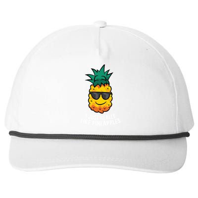 I Just Really Like Pineapples Cute Pineapple Summer Funny Gift Snapback Five-Panel Rope Hat