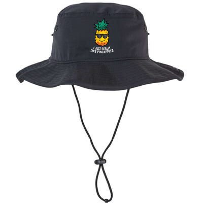 I Just Really Like Pineapples Cute Pineapple Summer Funny Gift Legacy Cool Fit Booney Bucket Hat