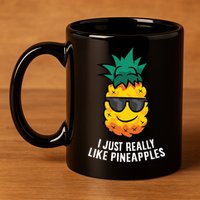 I Just Really Like Pineapples Cute Pineapple Summer Funny Gift 11oz C Handle Ceramic Mug