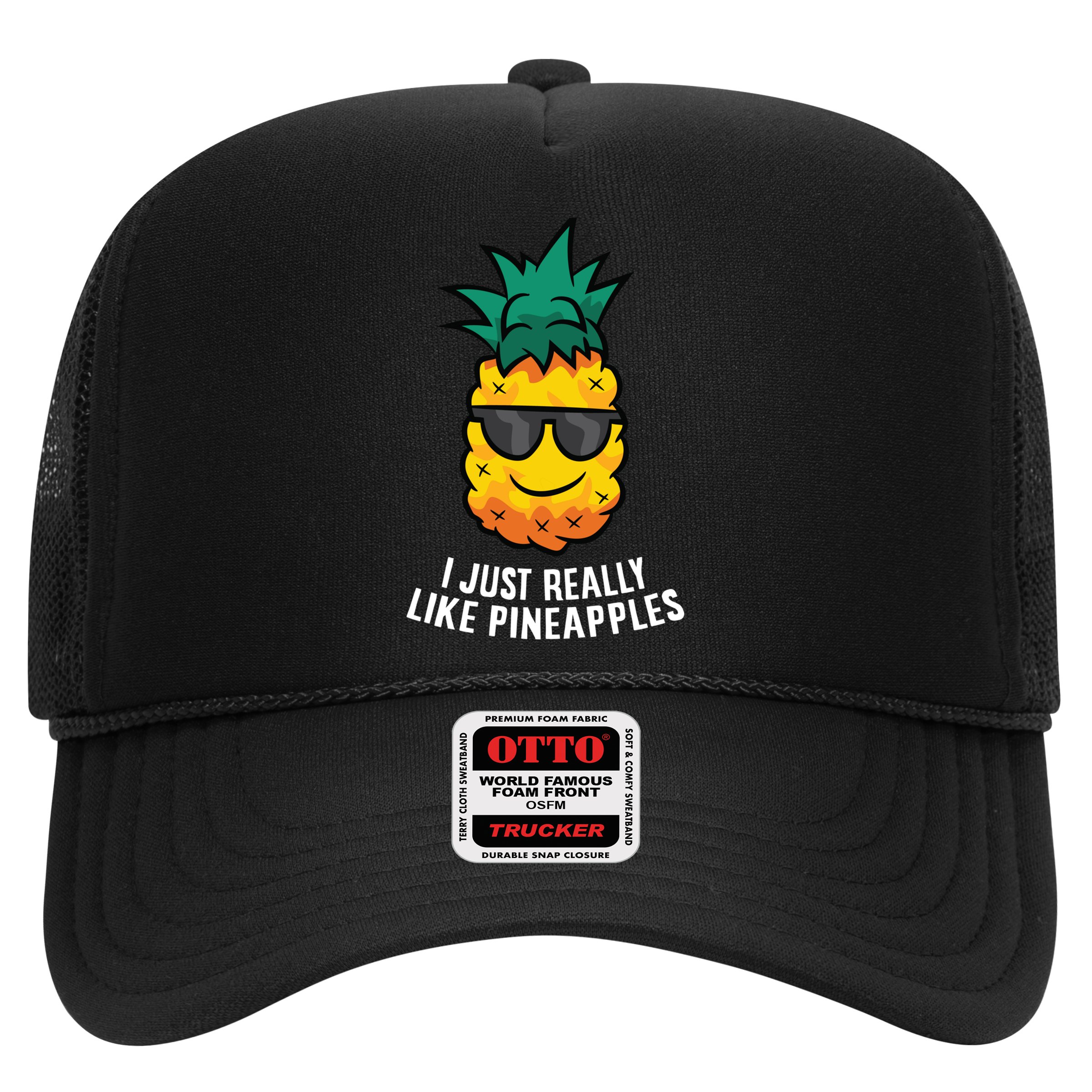 I Just Really Like Pineapples Cute Pineapple Summer Funny Gift Hat