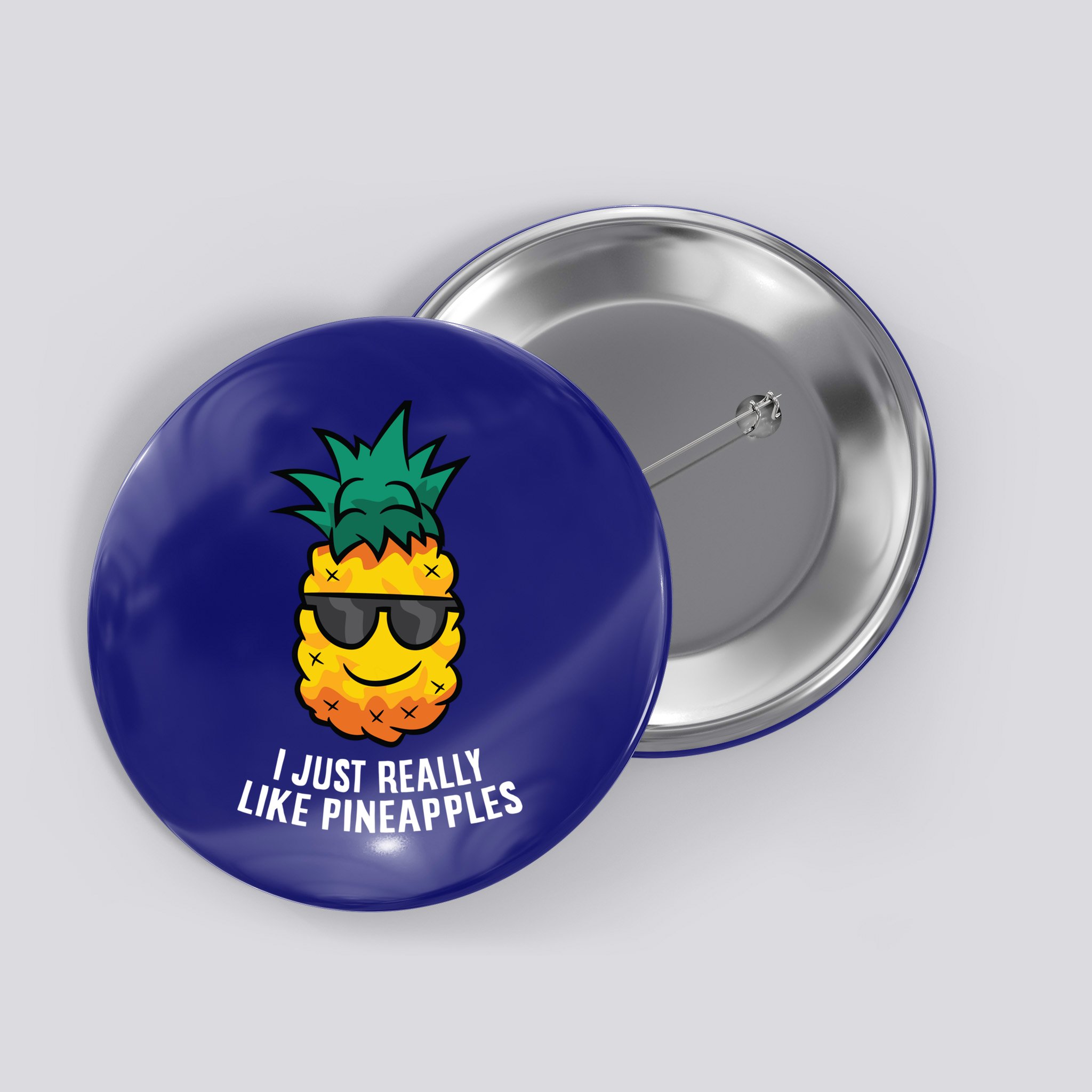 I Just Really Like Pineapples Cute Pineapple Summer Funny Gift Button