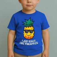 I Just Really Like Pineapples Cute Pineapple Summer Funny Gift Toddler T-Shirt