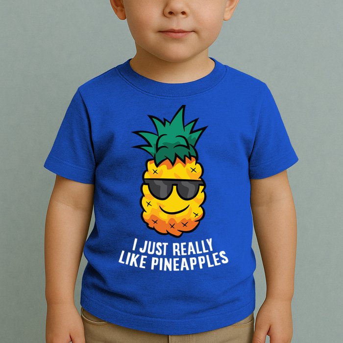 I Just Really Like Pineapples Cute Pineapple Summer Funny Gift Toddler T-Shirt