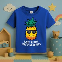 I Just Really Like Pineapples Cute Pineapple Summer Funny Gift Toddler T-Shirt