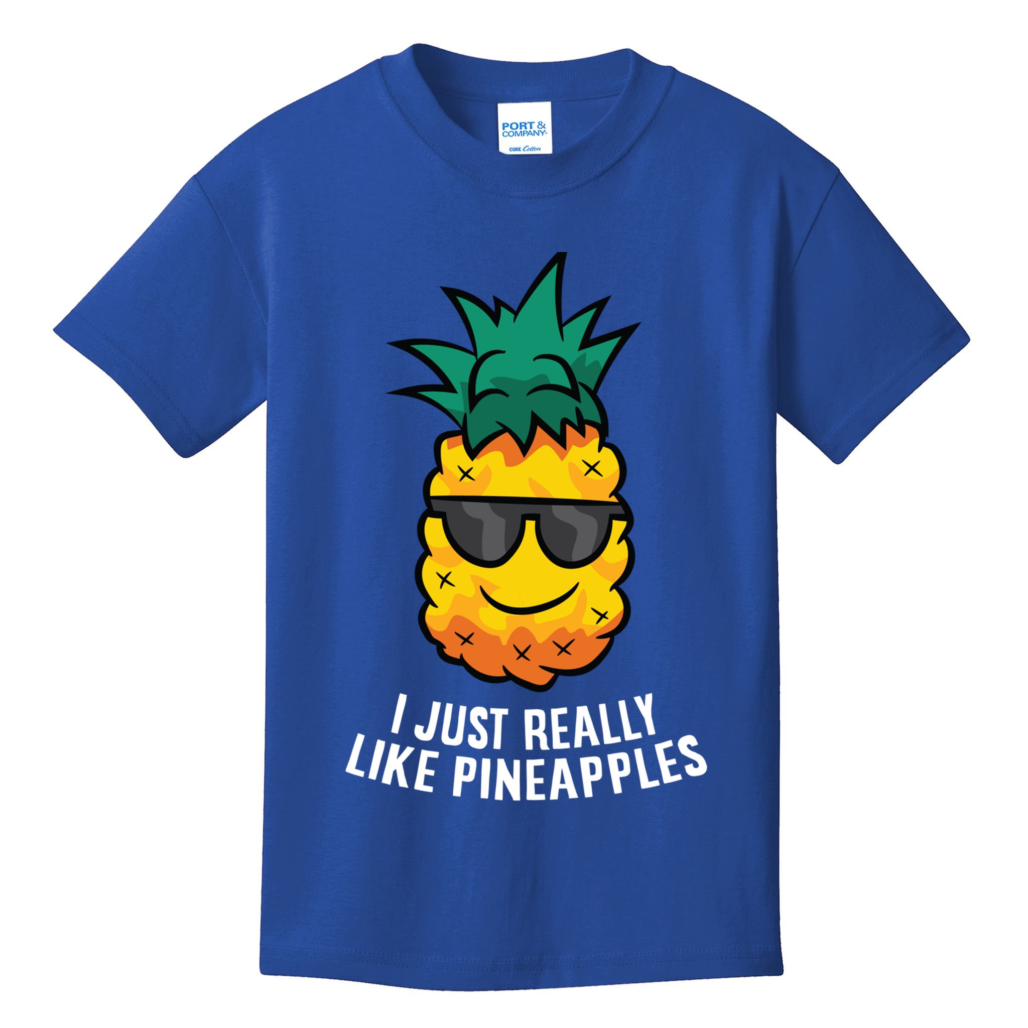 I Just Really Like Pineapples Cute Pineapple Summer Funny Gift Kids T-Shirt