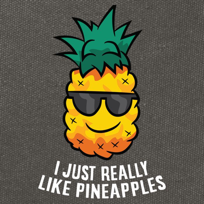 I Just Really Like Pineapples Cute Pineapple Summer Funny Gift Cotton Canvas Backpack