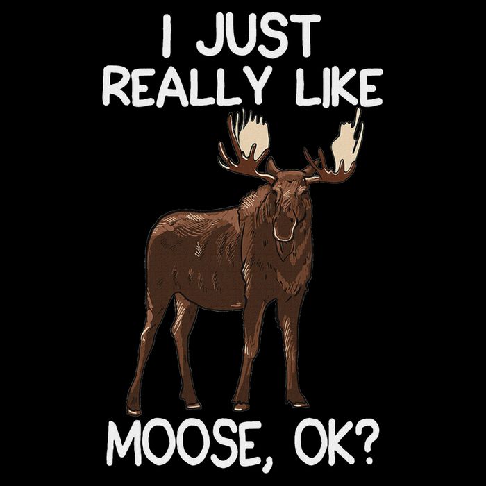 I Just Really Like Moose Funny Moose Lover Quote Full-Length Apron With Pockets
