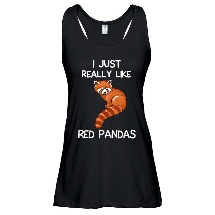 I Just Really Like Red Pandas Red Panda Lover Quote Ladies Essential Flowy Tank