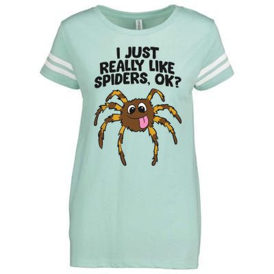 I Just Really Like Spiders Ok Love Spiders Enza Ladies Jersey Football T-Shirt