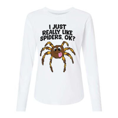 I Just Really Like Spiders Ok Love Spiders Womens Cotton Relaxed Long Sleeve T-Shirt