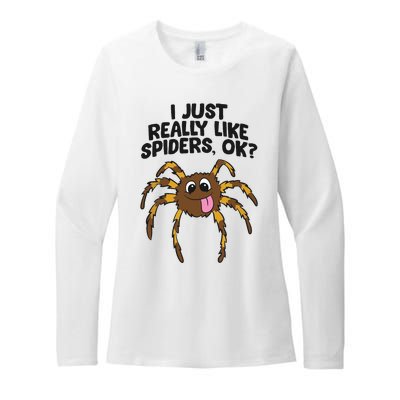 I Just Really Like Spiders Ok Love Spiders Womens CVC Long Sleeve Shirt