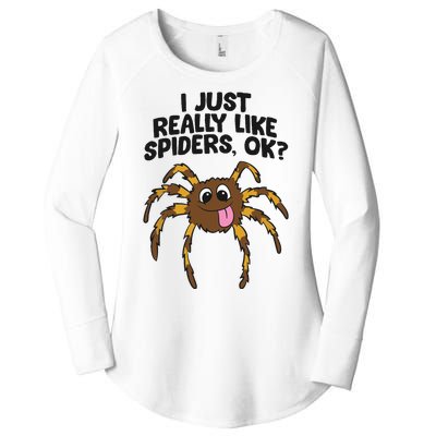 I Just Really Like Spiders Ok Love Spiders Women's Perfect Tri Tunic Long Sleeve Shirt