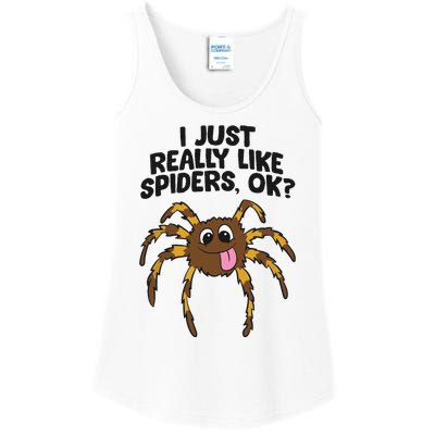 I Just Really Like Spiders Ok Love Spiders Ladies Essential Tank