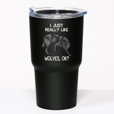 I Just Really Like Wolves Funny Wolf Lover Quote Tumbler