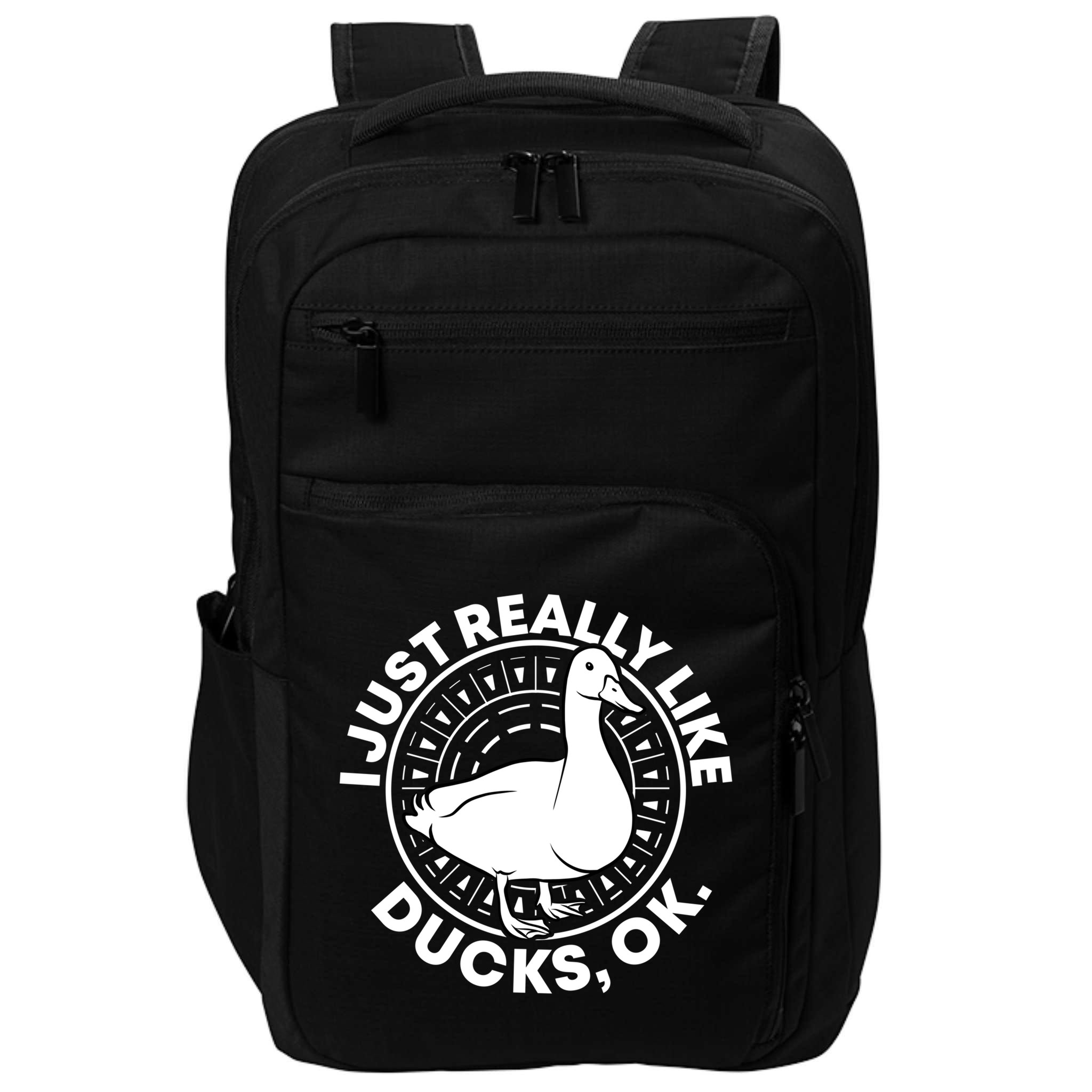 I Just Really Like Ducks Funny Vintage Duck Gift Impact Tech Backpack