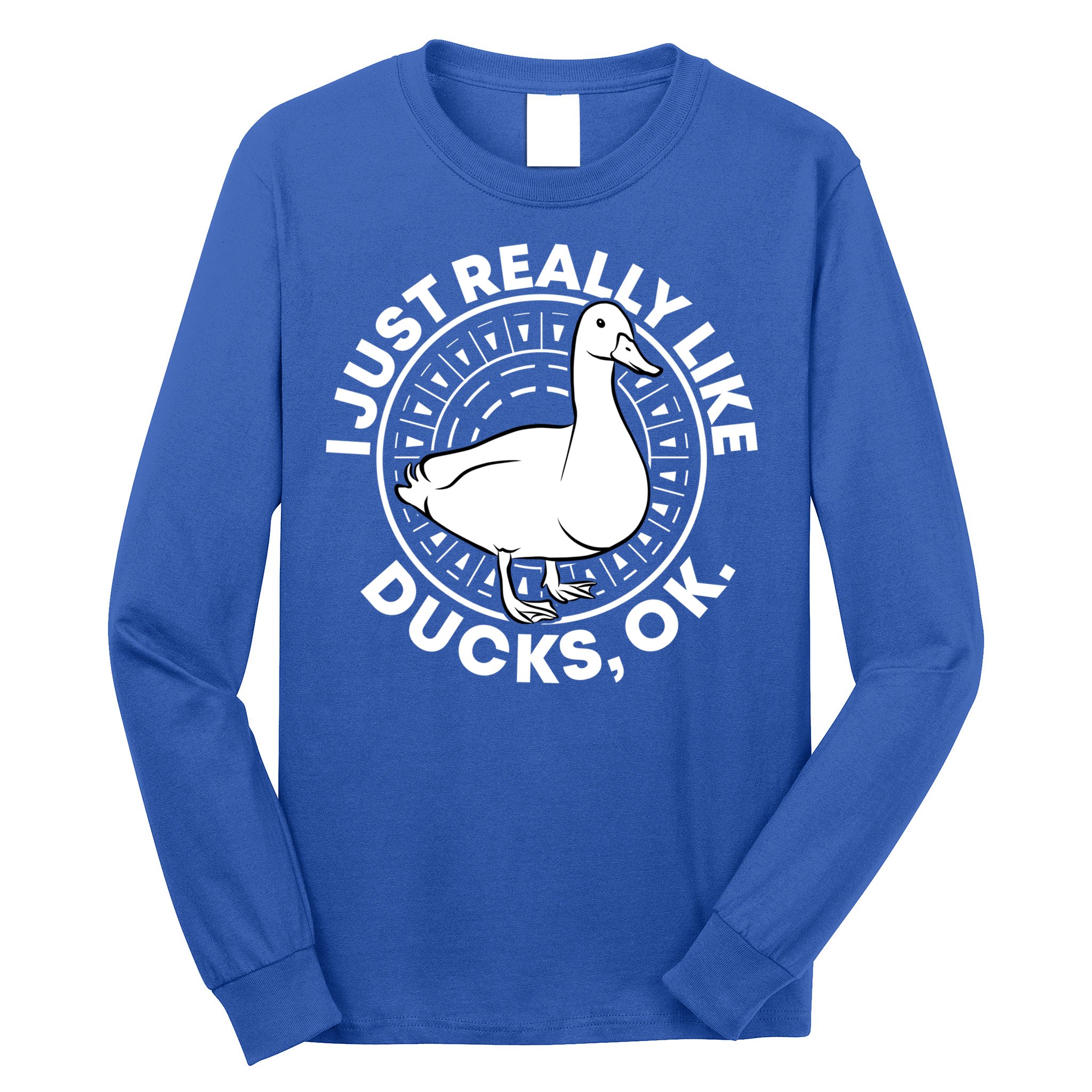 I Just Really Like Ducks Funny Vintage Duck Gift Long Sleeve Shirt