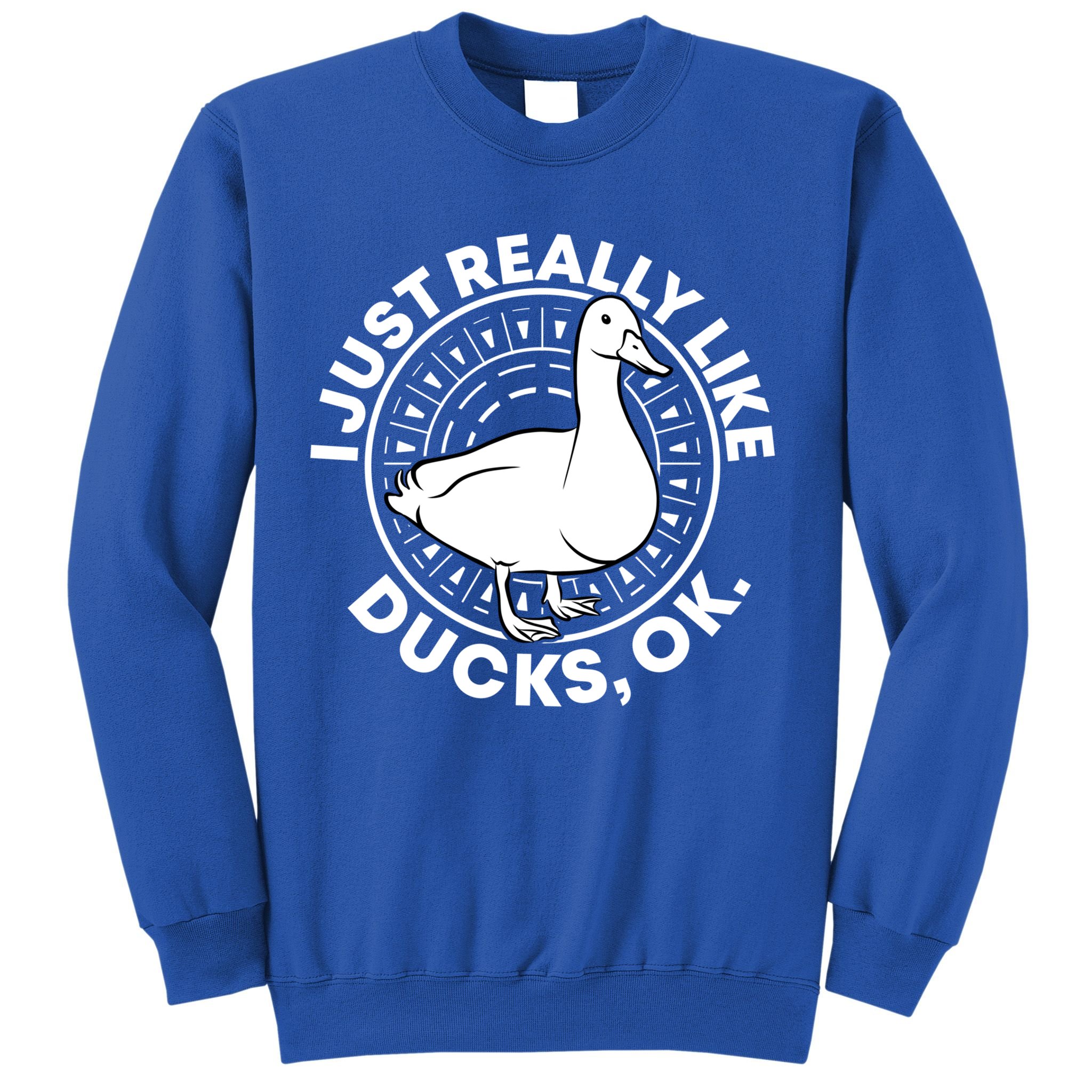 I Just Really Like Ducks Funny Vintage Duck Gift Sweatshirt