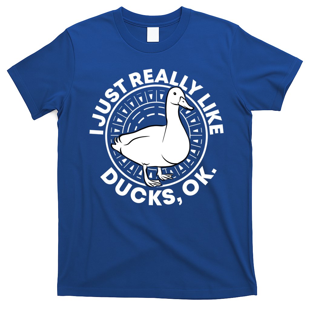 I Just Really Like Ducks Funny Vintage Duck Gift T-Shirt