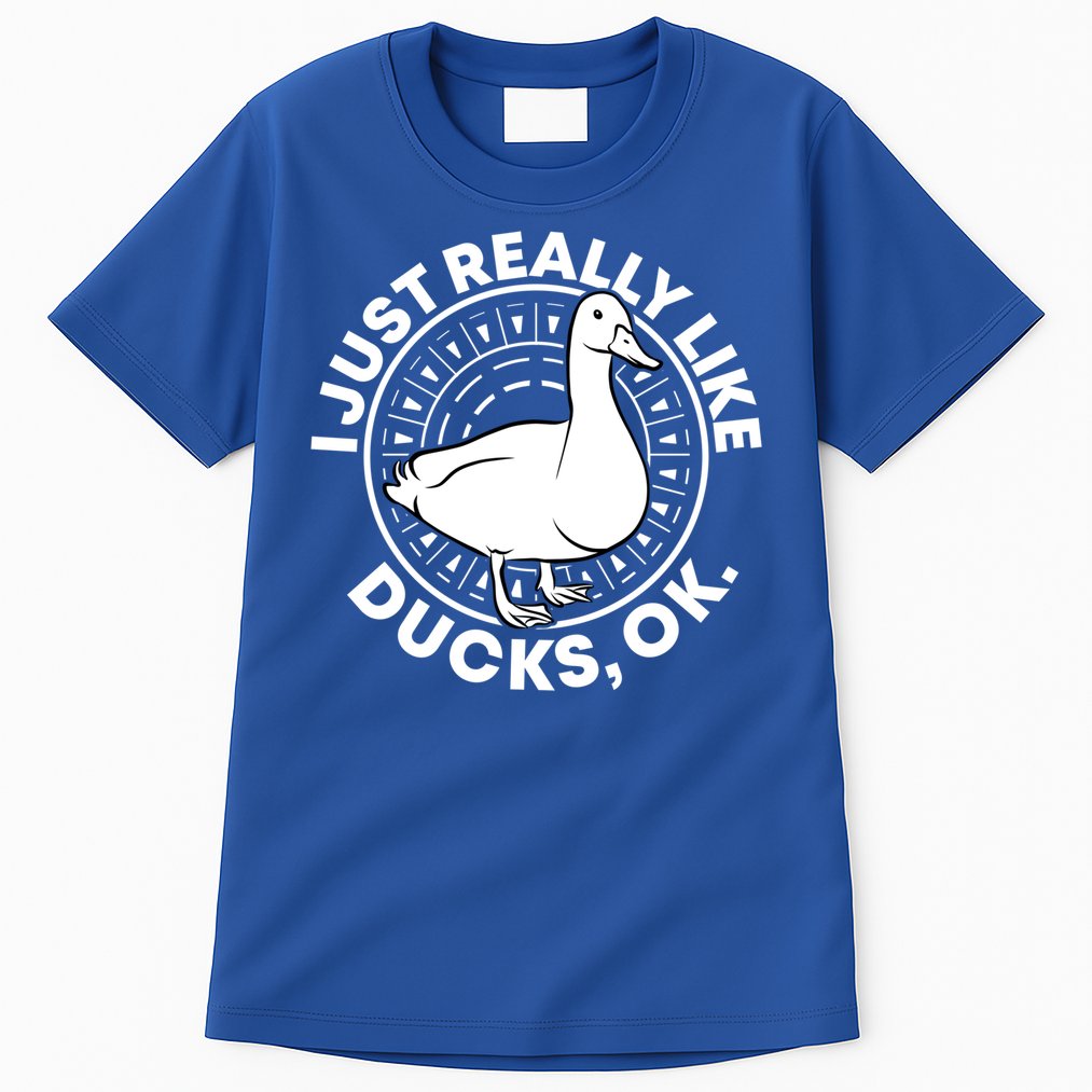 I Just Really Like Ducks Funny Vintage Duck Gift Tall T-Shirt