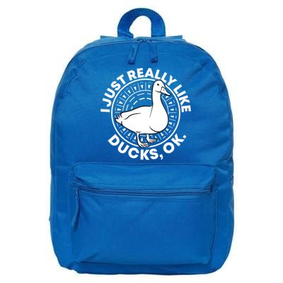I Just Really Like Ducks Funny Vintage Duck Gift 16 in Basic Backpack