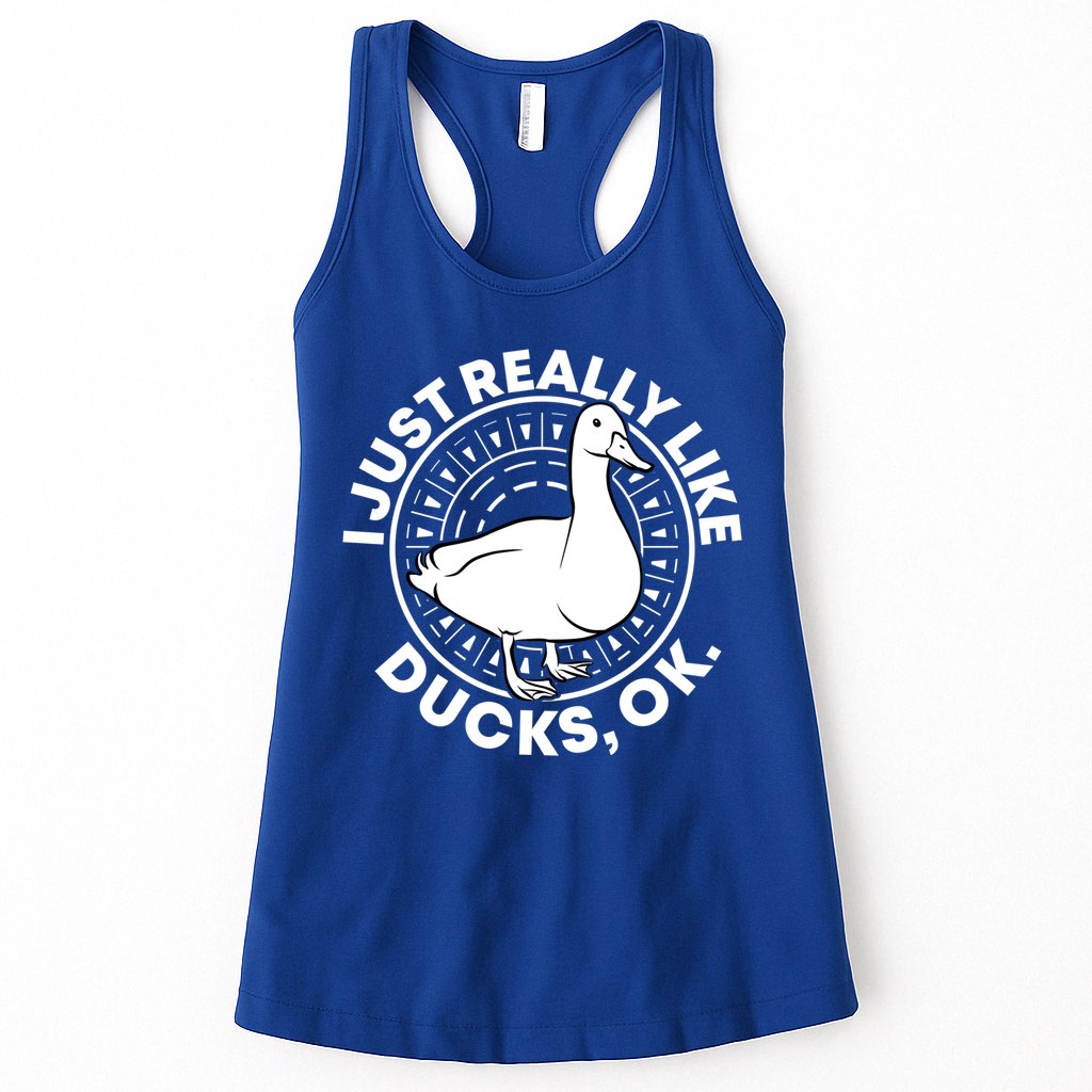 I Just Really Like Ducks Funny Vintage Duck Gift Womens Tank Top