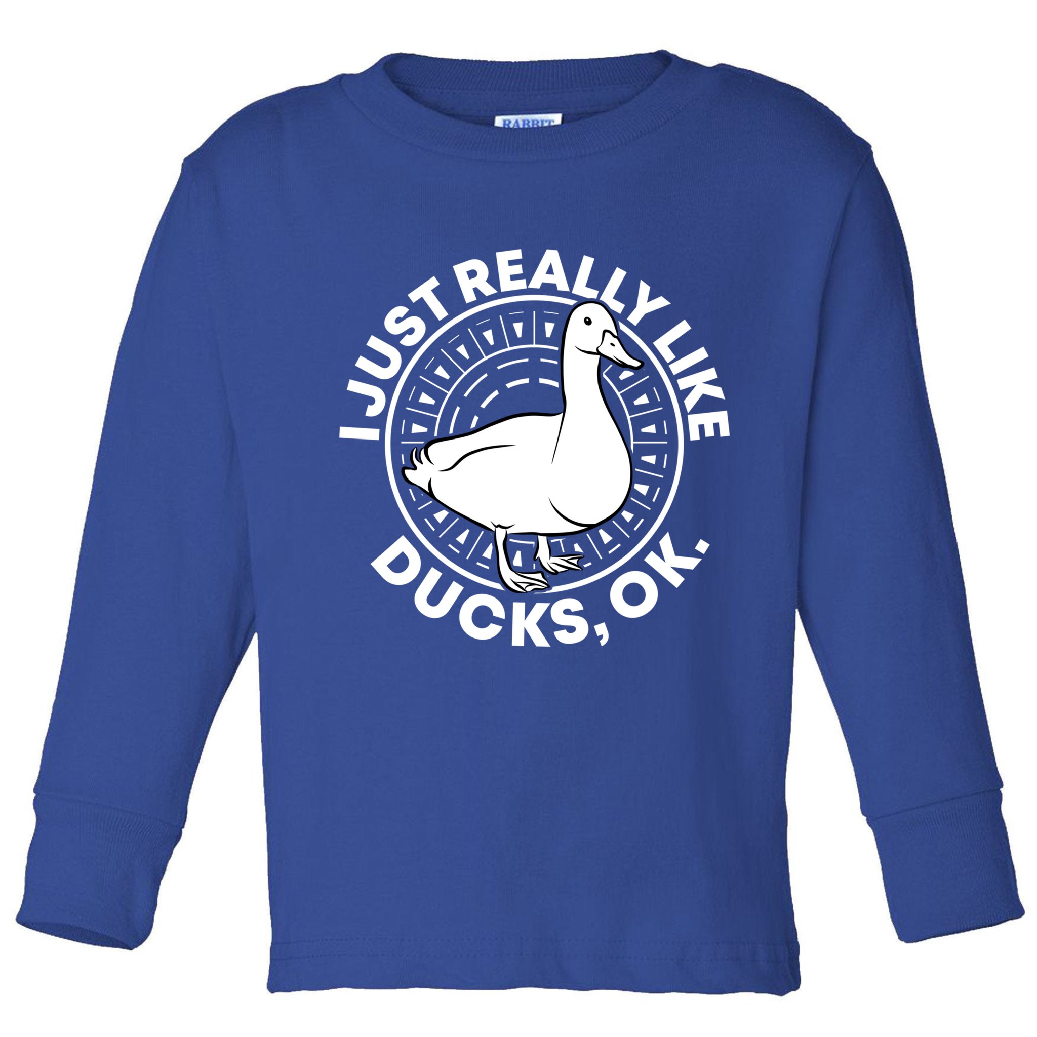 I Just Really Like Ducks Funny Vintage Duck Gift Toddler Long Sleeve Shirt