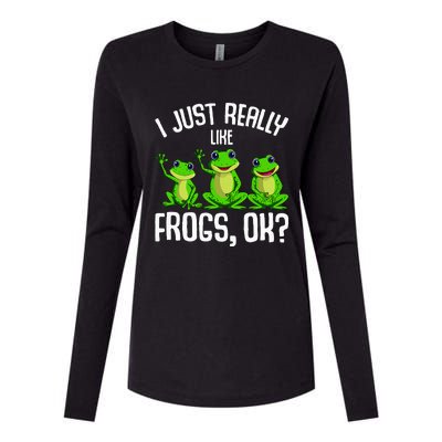 I Just Really Like Frogs Womens Cotton Relaxed Long Sleeve T-Shirt