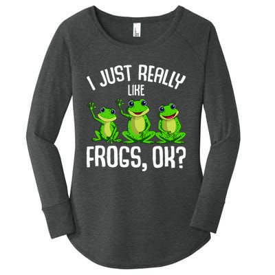 I Just Really Like Frogs Women's Perfect Tri Tunic Long Sleeve Shirt