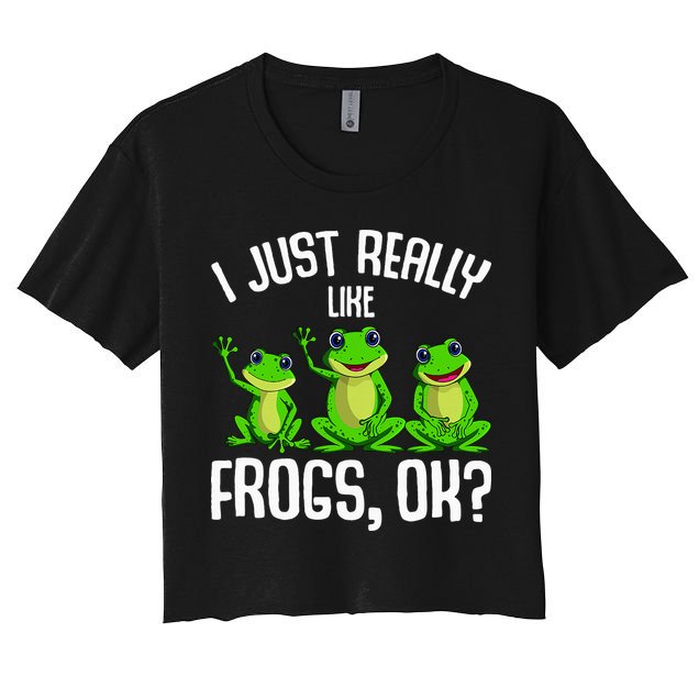 I Just Really Like Frogs Crop Top