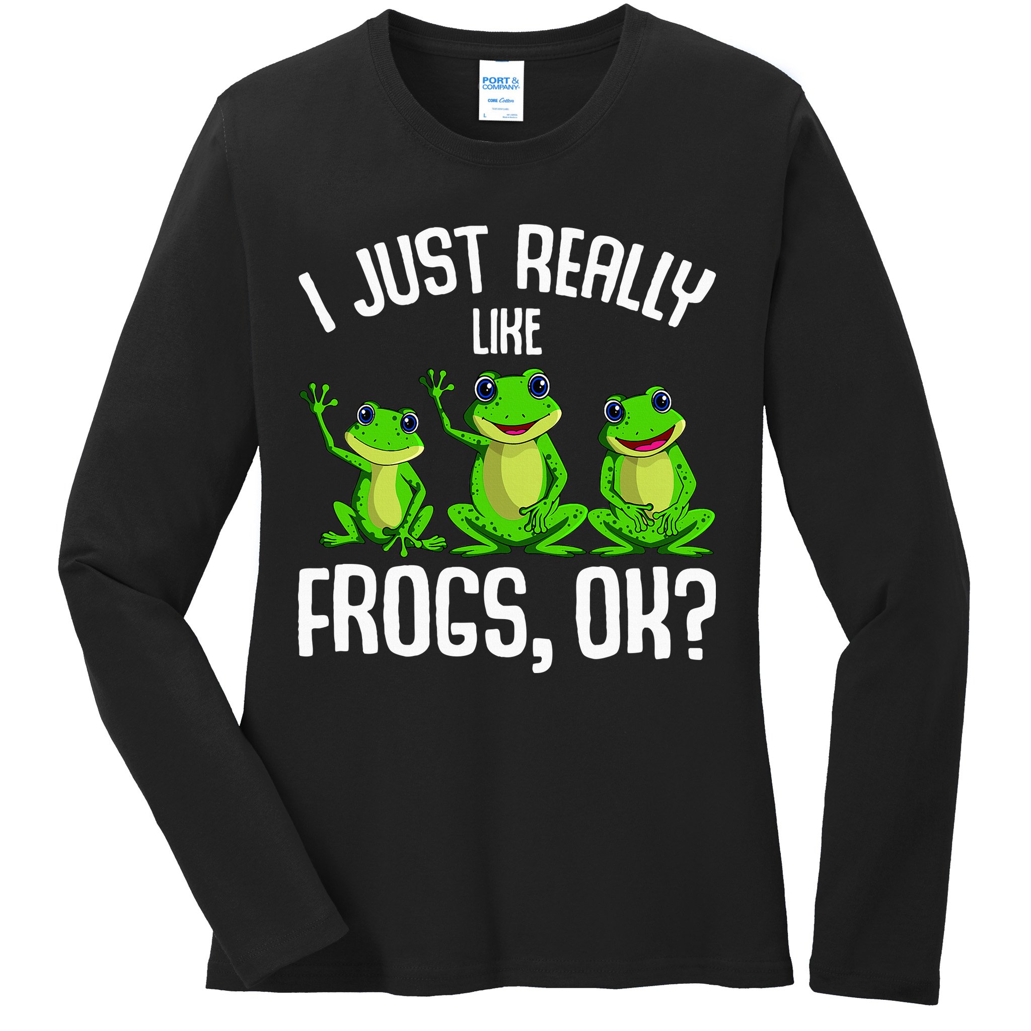 I Just Really Like Frogs Ladies Long Sleeve Shirt
