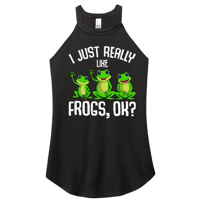 I Just Really Like Frogs Women’s Perfect Tri Rocker Tank