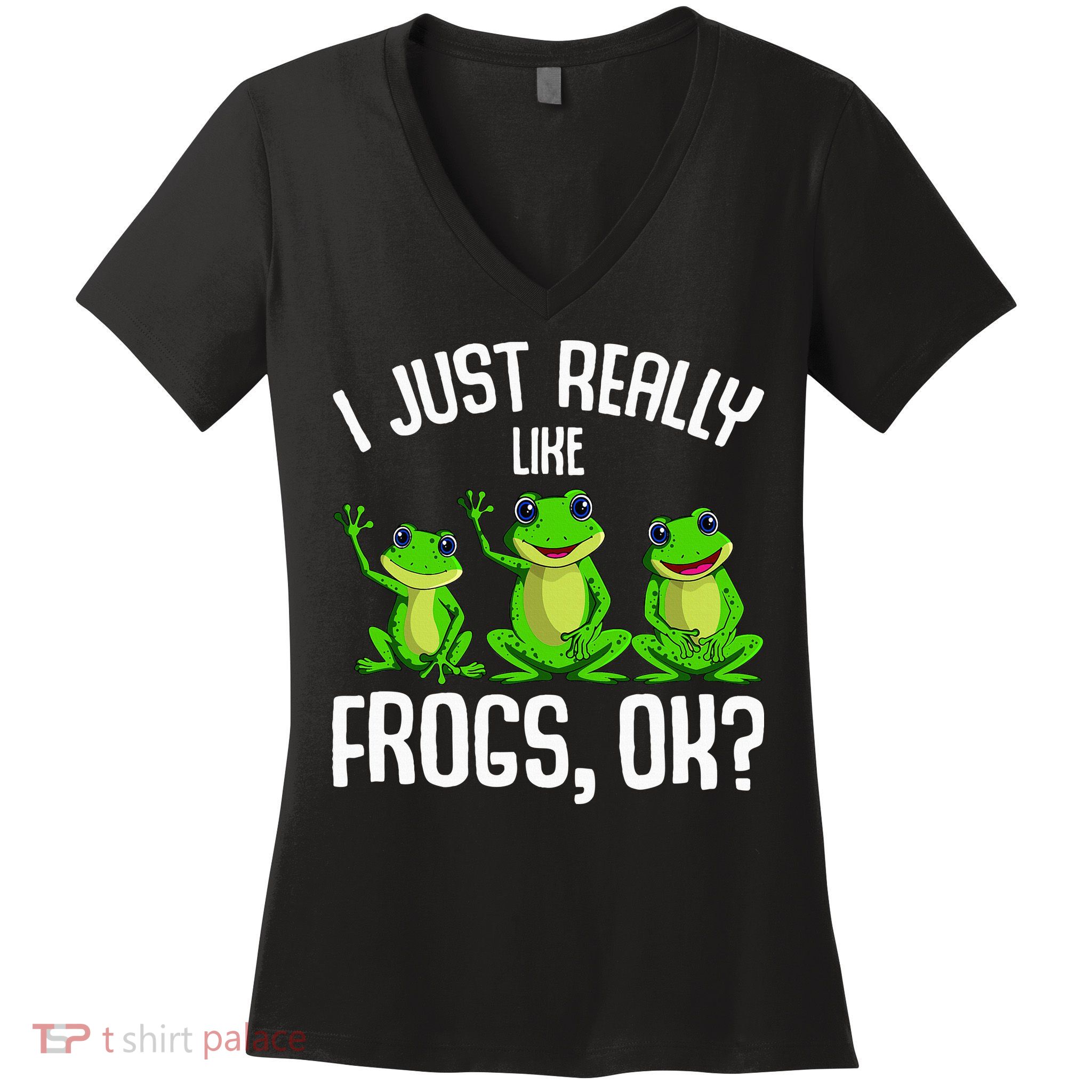 I Just Really Like Frogs Women's V-Neck T-Shirt