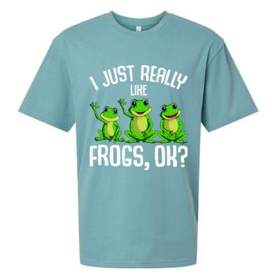I Just Really Like Frogs Sueded Cloud Jersey T-Shirt