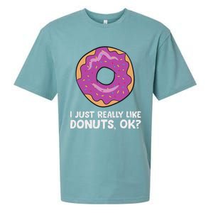 I Just Really Like Donuts Ok Sueded Cloud Jersey T-Shirt