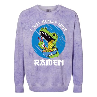 I Just Really Love Ra Japanese Noodles Kawaii Anime Cat Colorblast Crewneck Sweatshirt