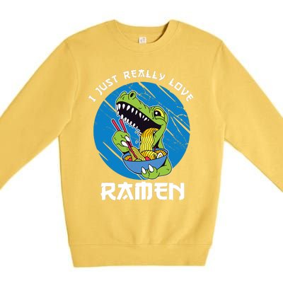 I Just Really Love Ra Japanese Noodles Kawaii Anime Cat Premium Crewneck Sweatshirt