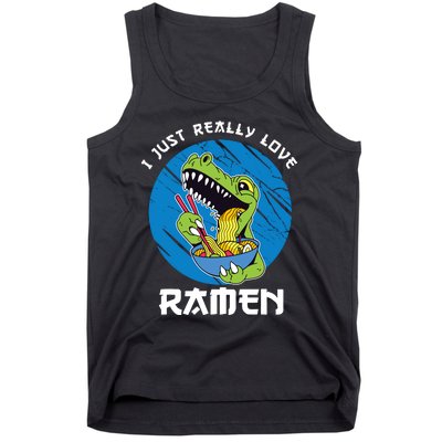 I Just Really Love Ra Japanese Noodles Kawaii Anime Cat Tank Top