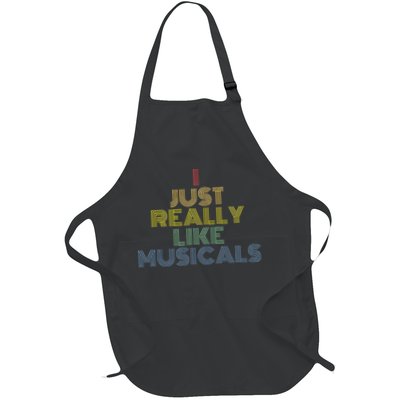 I Just Really Like Musicals Retro 70s Vintage Broadway Apron