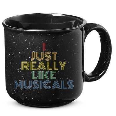 I Just Really Like Musicals Retro 70s Vintage Broadway 15oz Campfire Ceramic Mug