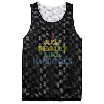 I Just Really Like Musicals Retro 70s Vintage Broadway Mesh Reversible Basketball Jersey Tank