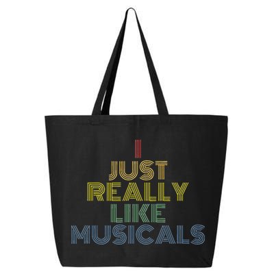 I Just Really Like Musicals Retro 70s Vintage Broadway 25L Jumbo Tote