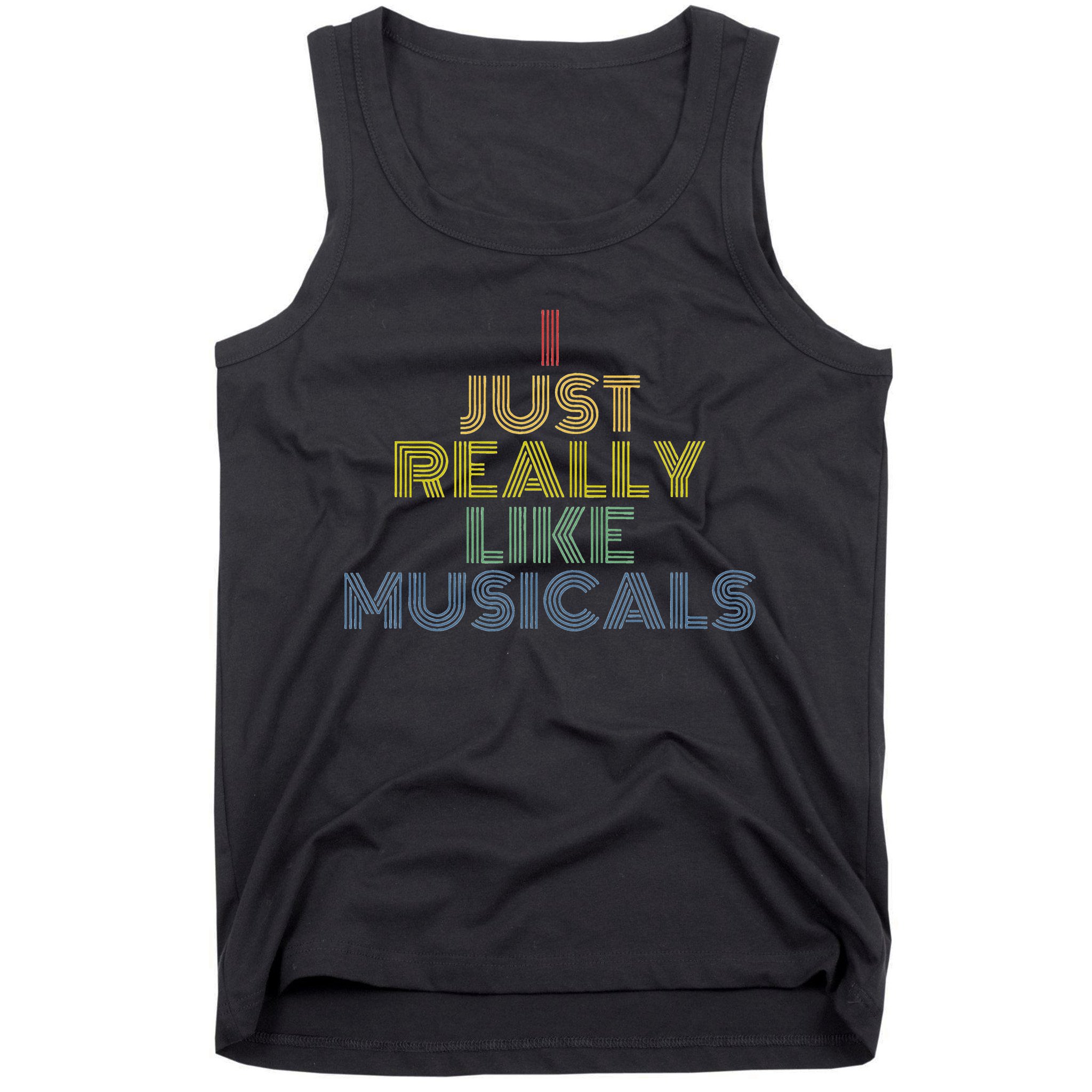 I Just Really Like Musicals Retro 70s Vintage Broadway Tank Top