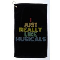 I Just Really Like Musicals Retro 70s Vintage Broadway Golf Towel