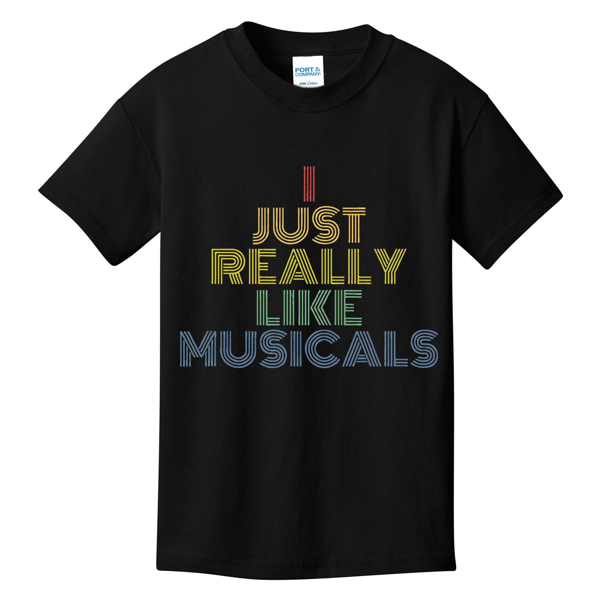 I Just Really Like Musicals Retro 70s Vintage Broadway Kids T-Shirt